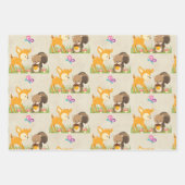 Cute Forest Animals Whimsical Cartoon Pattern Inpakpapier Vel (Voorkant)