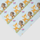 Cute Forest Animals Whimsical Cartoon Pattern Tissuepapier (Detail)