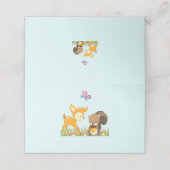 Cute Forest Animals Whimsical Cartoon Plaatskaartje (Buitenkant ongevouwen)