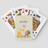 Cute Forest Animals Whimsical Cartoon Pokerkaarten (Achterkant)