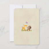 Cute Forest Animals Whimsical Cartoon RSVP Kaartje (Achterkant)