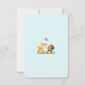 Cute Forest Animals Whimsical Cartoon RSVP Kaartje (Achterkant)