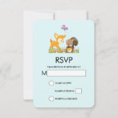 Cute Forest Animals Whimsical Cartoon RSVP Kaartje (Voorkant)