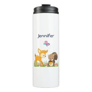 Cute Forest Animals Whimsical Cartoon Thermosbeker