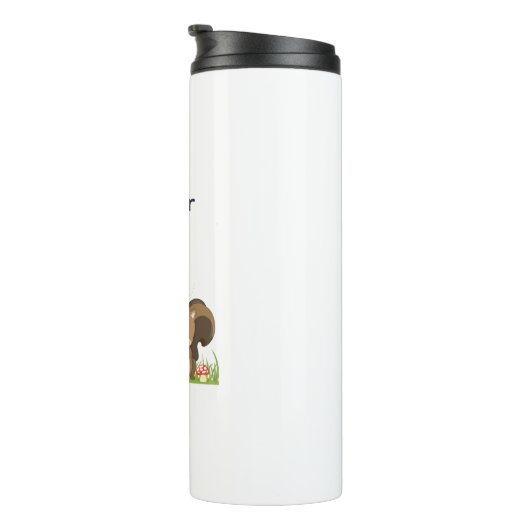 Cute Forest Animals Whimsical Cartoon Thermosbeker (Geroteerd rechts)