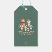 Cute Forest Animals Woodland Birthday Party Cadeaulabel (Achterkant)