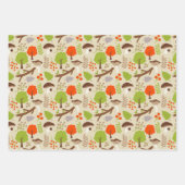 Cute Forest Animals Wrapping Paper Set of 3 (Voorkant 3)