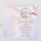 Cute Forest Beer Cloud Sleep | Baby shower per pos Kaart (Voorkant / Achterkant)