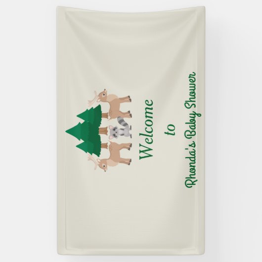 Cute Forest Creaters Poster Spandoek (Verticaal)