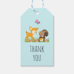 Cute Forest Creatures Happy Cartoon Dank u Cadeaulabel