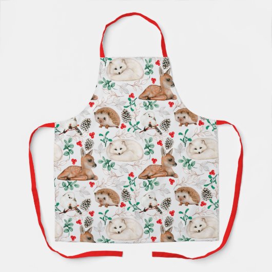 Cute Forest Critters Apron Schort (Voorkant)