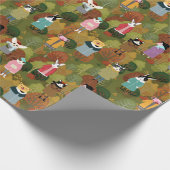 Cute Forest Critters Cadeaupapier (Hoek)