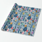 Cute Forest Critters Cadeaupapier (Uitgerold)