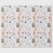 Cute Forest Critters Cadeaupapier (Vlak)