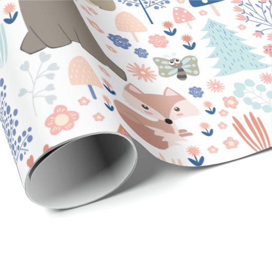 Cute Forest Critters Cadeaupapier (Rol Hoek)