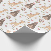 Cute Forest Critters Cadeaupapier (Hoek)