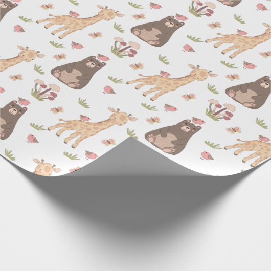 Cute Forest Critters Cadeaupapier (Hoek)