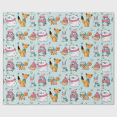 Cute Forest Critters Cadeaupapier (Vlak)