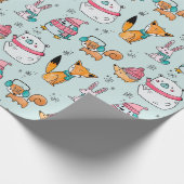 Cute Forest Critters Cadeaupapier (Hoek)