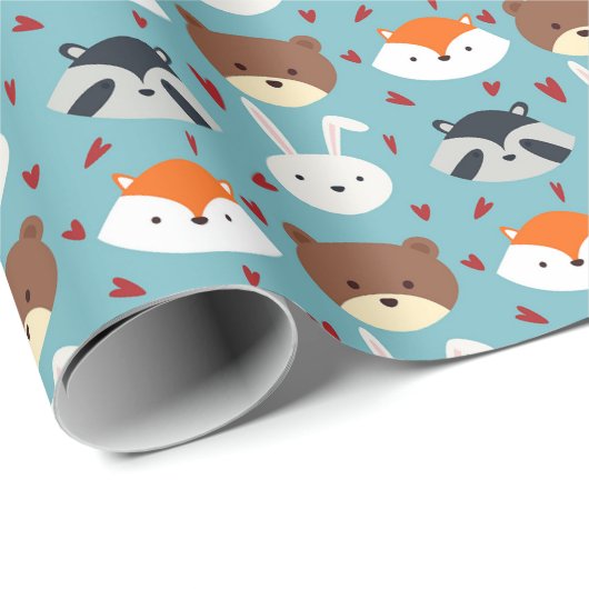 Cute Forest Critters Cadeaupapier (Rol Hoek)