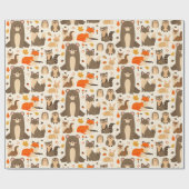 Cute Forest Critters Cadeaupapier (Vlak)