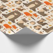 Cute Forest Critters Cadeaupapier (Hoek)