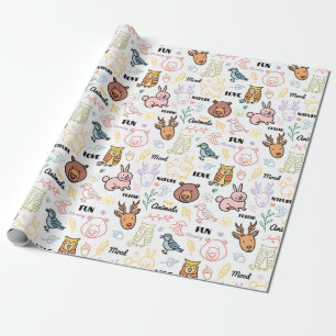 Cute Forest Critters Cadeaupapier