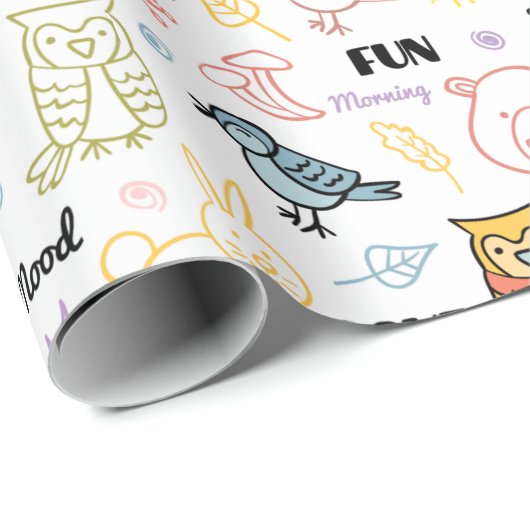 Cute Forest Critters Cadeaupapier (Rol Hoek)