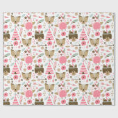 Cute Forest Critters Cadeaupapier (Vlak)