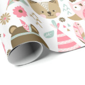 Cute Forest Critters Cadeaupapier (Rol Hoek)