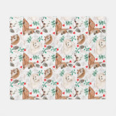 Cute Forest Critters Fleece Blanket Deken (Voorkant (Horizontaal))