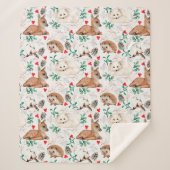 Cute Forest Critters Sherpa Blanket Sherpa Deken (Voorkant)