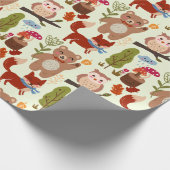 Cute Forest Critters Wrapping Paper Cadeaupapier (Hoek)