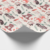 Cute Forest Critters Wrapping Paper Cadeaupapier (Hoek)