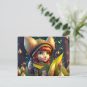 Cute Forest Elf, Briefkaart voor postkruising (Staand voorkant)