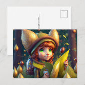 Cute Forest Elf, Briefkaart voor postkruising (Voorkant / Achterkant)