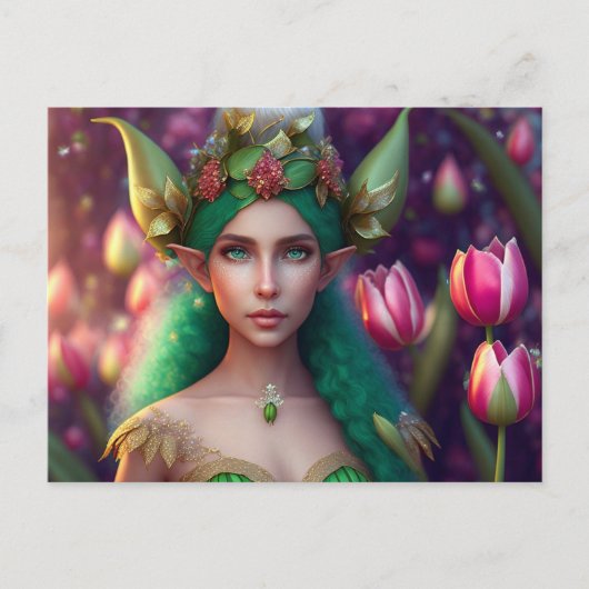 Cute Forest Elf, Briefkaart voor postkruising (Voorkant)