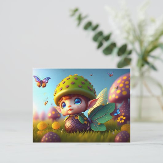 Cute Forest Elf, Briefkaart voor postkruising (Staand voorkant)