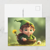 Cute Forest Elf, Briefkaart voor postkruising (Voorkant / Achterkant)