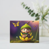Cute Forest Elf, Briefkaart voor postkruising (Staand voorkant)