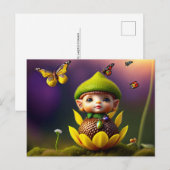 Cute Forest Elf, Briefkaart voor postkruising (Voorkant / Achterkant)