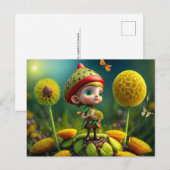 Cute Forest Elf, Briefkaart voor postkruising (Voorkant / Achterkant)