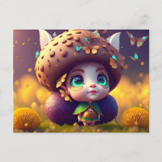 Cute Forest Elf, Briefkaart voor postkruising (Voorkant)