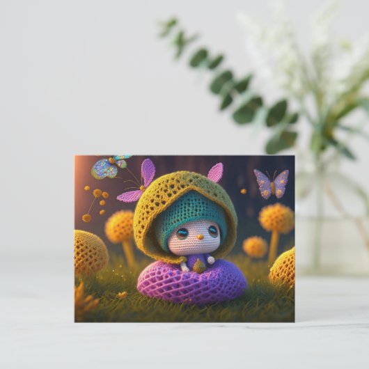 Cute Forest Elf, Briefkaart voor postkruising (Staand voorkant)