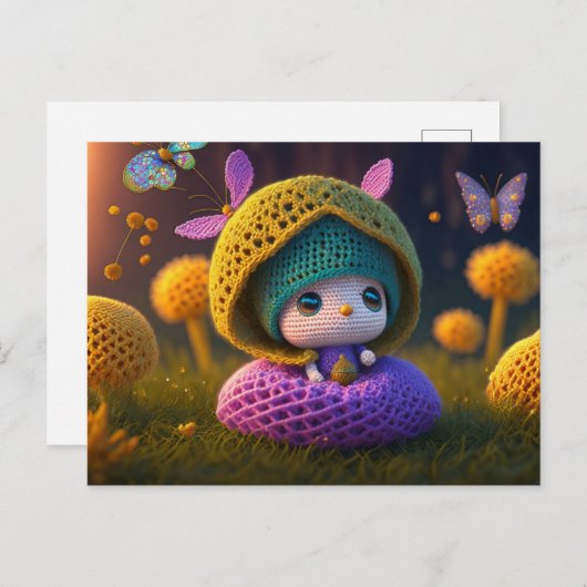 Cute Forest Elf, Briefkaart voor postkruising (Voorkant / Achterkant)