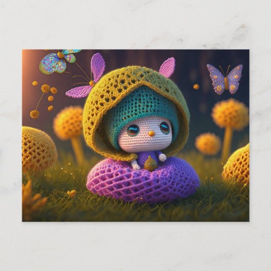 Cute Forest Elf, Briefkaart voor postkruising (Voorkant)