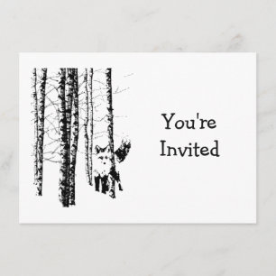 Cute Forest Fox Animal Art Wedding Jubileum Kaart