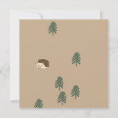 Cute Forest Friends Woodland Greenery Baby shower Kaart (Achterkant)