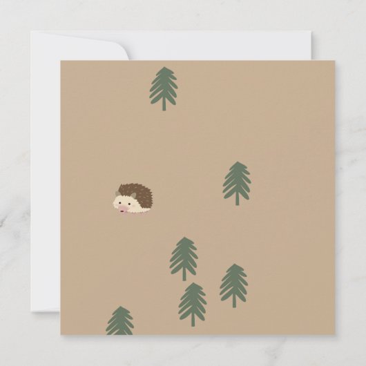 Cute Forest Friends Woodland Greenery Baby shower Kaart (Achterkant)