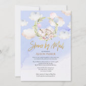 Cute Forest Rabbit Blue Sky | Baby shower per post Kaart (Voorkant)